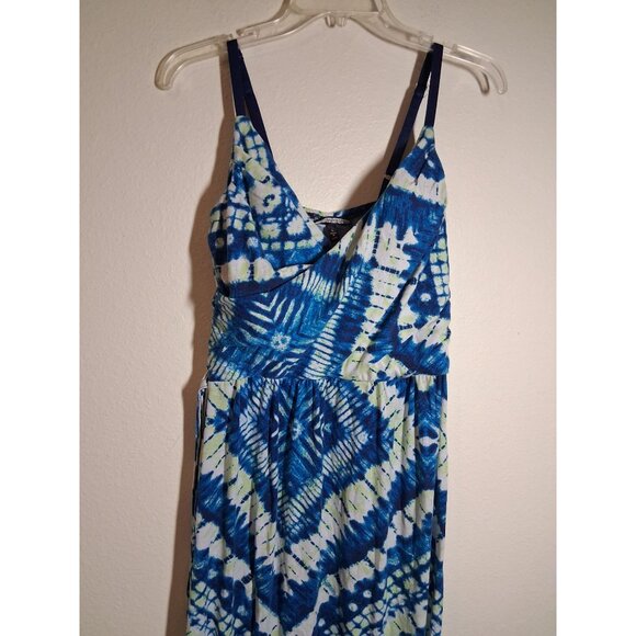 Allison Brittney Maxi Dress Retro Y2K Summer Casual Travel Beach Blue Size Large - Picture 2 of 6